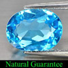 Natural Gemstone 2.71 Ct. Oval Shape Swiss Blue Topaz From Brazil