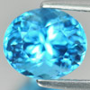Natural Gemstone Swiss Blue Topaz 3.70 Ct. Clean Oval Shape 9.3 x 8 Mm. Brazil