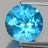 3.00 Ct. Round Natural Gem Swiss Blue Topaz Size 9 x 9 mm.