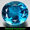 London Blue Topaz 56.00 Ct. Clean Oval 23 x 21 x 14.6 Mm Natural Gemstone Brazil
