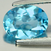 1.32 Ct. Oval Shape Natural Swiss Blue Topaz Gemstone Brazil
