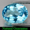 Nice Color 1.77 Ct. Oval Shape Natural Swiss Blue Topaz Gemstone Brazil
