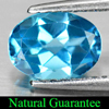 Swiss Blue Topaz 1.31 Ct. Oval Shape 7.8 x 5.7 Mm. Natural Gemstone From Brazil