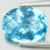 3.17 Ct. Charming Gem Natural Swiss Blue Topaz Oval Checkerboard