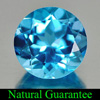 3.19 Ct. Clean Round Shape Natural Gemstone Swiss Blue Topaz Size 9 x 9 Mm.