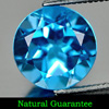 Good 3.74 Ct. Clean Round Natural Gemstone Swiss Blue Topaz Brazil