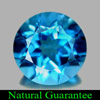 3.86 Ct. Round Shape Natural Gem Swiss Blue Topaz Size 9.3 x 9.3 Mm.
