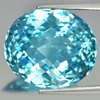 Swiss Blue Topaz 24.21 Ct. Oval Checkerboard 18 x 15.5 Mm. Natural Gem Brazil Swiss Blue Topaz 24.21 Ct. Oval Checkerboard 18 x 15.5 Mm. Natural Gem Brazil