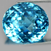 Swiss Blue Topaz 27.86 Ct. Oval Checkerboard Cut 17.6 x 15.9 Mm Natural Gemstone Swiss Blue Topaz 27.86 Ct. Oval Checkerboard Cut 17.6 x 15.9 Mm Natural Gemstone