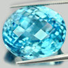 Swiss Blue Topaz 25.31 Ct. VVS Oval Checkerboard 18.7 x 15.8 Mm. Natural Gem Swiss Blue Topaz 25.31 Ct. VVS Oval Checkerboard 18.7 x 15.8 Mm. Natural Gem
