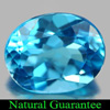 4.37 Ct. Oval Shape 11 x 9 Mm. Natural Gemstone Swiss Blue Topaz From Brazil