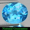 Swiss Blue Topaz 4.28 Ct. VVS Oval Shape 11 x 9 Mm. Natural Gemstone From Brazil