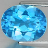 Swiss Blue Topaz 4.53 Ct. Oval Shape 11 x 9 Mm. Natural Gemstone Brazil