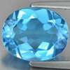 Swiss Blue Topaz 4.14 Ct. VVS Oval Shape 11 x 9 Mm. Natural Gem From Brazil