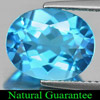 Swiss Blue Topaz 4.39 Ct. VVS Oval Shape 11 x 9 Mm. Natural Gemstone From Brazil
