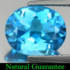Oval Shape 11 x 9 x 6 Mm. Natural Gemstone Swiss Blue Topaz 4.45 Ct. From Brazil