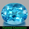 Oval Shape 11 x 9 Mm. Natural Gemstone Swiss Blue Topaz 4.68 Ct. From Brazil
