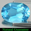Swiss Blue Topaz 7.29 Ct. Oval Shape 14 x 10 Mm. Natural Gemstone Brazil