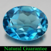 2.01 Ct. Oval Shape 9 x 7 x 4 Mm. Natural Gemstone London Blue Topaz From Brazil