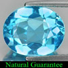 Swiss Blue Topaz 5.43 Ct. VVS Oval Shape 12 x 10 Mm. Natural Gemstone Brazil