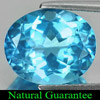 Swiss Blue Topaz 5.89 Ct. VVS Oval Shape 12 x 10 Mm. Natural Gemstone Brazil