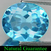 3.68 Ct. Oval Natural Gemstone Swiss Blue Topaz Size 12 x 10 Mm.