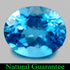 Swiss Blue Topaz 5.86 Ct. Oval Shape 12 x 10 Mm. Natural Gemstone Brazil