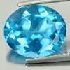 5.35 Ct. Good Oval Shape Natural Swiss Blue Topaz Gem Brazil