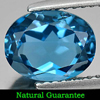2.52 Ct. Sz 9 x 7 Mm. Oval Natural Gemstone London Blue Topaz