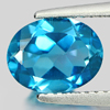 1.95 Ct. Nice Oval Natural Gem London Blue Topaz Size 9 x 7 Mm.