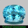 Swiss Blue Topaz 2.28 Ct. VVS Oval Shape 9.2 x 7.1 Mm. Natural Gemstone Brazil