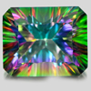 Mystic Green Topaz 5.49 Ct. Clean Octagon Concave Cut 11 x 9.1 Mm. Natural Gem Mystic Green Topaz 5.49 Ct. Clean Octagon Concave Cut 11 x 9.1 Mm. Natural Gem