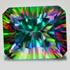 Topaz Mystic Green 5.24 Ct. Clean Octagon Concave Cut 10.9 x 9 Mm. Natural Gem