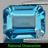 5.22 Ct. Octagon Shape Natural Gem London Blue Topaz Brazil
