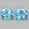 1.94 Ct. 2 Pcs. Beautiful Oval Natural Gems Swiss Blue Topaz Brazil