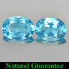 1.75 Ct. 2 Pcs. Alluring Oval Natural Gems Swiss Blue Topaz Brazil