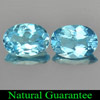 1.79 Ct. 2 Pcs. Charming Oval Natural Gems Swiss Blue Topaz Brazil