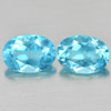 Good Cutting 1.87 Ct. 2 Pcs. Oval Natural Gems Swiss Blue Topaz