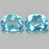 1.71 Ct. 2 Pcs. Good Oval Natural Gems Swiss Blue Topaz Brazil