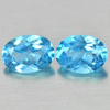 Good Cutting 2.05 Ct. 2 Pcs. Oval Natural Gems Swiss Blue Topaz
