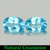 1.90 Ct. 2 Pcs. Attractive Oval Natural Gems Swiss Blue Topaz Brazil