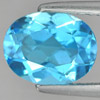 Natural Gem Swiss Blue Topaz 2.39 Ct. Oval Shape Size 9.3 x 7.3 Mm. Brazil