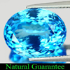 Swiss Blue Topaz 15.07 Ct. Clean Oval Shape 16 x 12.5 Mm.Natural Gemstone Brazil