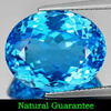 Swiss Blue Topaz 21.97 Ct. Clean Oval 18.1 x 14.2 Mm. Natural Gemstone Brazil