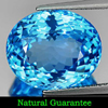 Swiss Blue Topaz 18.98 Ct. Clean Oval 16.7 x 14.1 Mm. Natural Gemstone Brazil