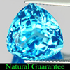 Swiss Blue Topaz 12.54 Ct. Trilliant Shape 13.7 x 13.5Mm.Natural Gemstone Brazil