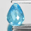 Natural Gemstone Swiss Blue Topaz 1.90 Ct. Briolette with Drilled 7.7 x 5.6 Mm. Natural Gemstone Swiss Blue Topaz 1.90 Ct. Briolette with Drilled 7.7 x 5.6 Mm.