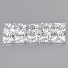 White Topaz 3.66 Ct. 10 Pcs. Square Princess Cut 4 Mm. Natural Gems From Brazil