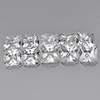 White Topaz 3.84 Ct. 10 Pcs Square Princess Cut 3.9 Mm. Natural Gems From Brazil