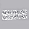 White Topaz 3.84 Ct. 10 Pcs. Square Princess Cut 4 Mm. Natural Gems From Brazil